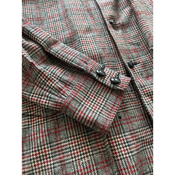 Vintage 70s Pendleton Wool Houndstooth Plaid Blazer Jacket Mens Large Rockabilly - Picture 10 of 15